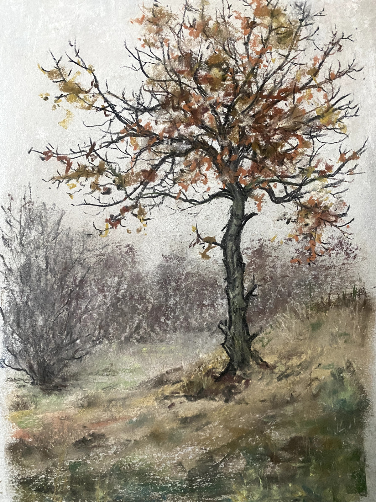 Franz Ehmke 1928-2018 GDR Painter Pastel Fields At Schildow Brandenburg Signed