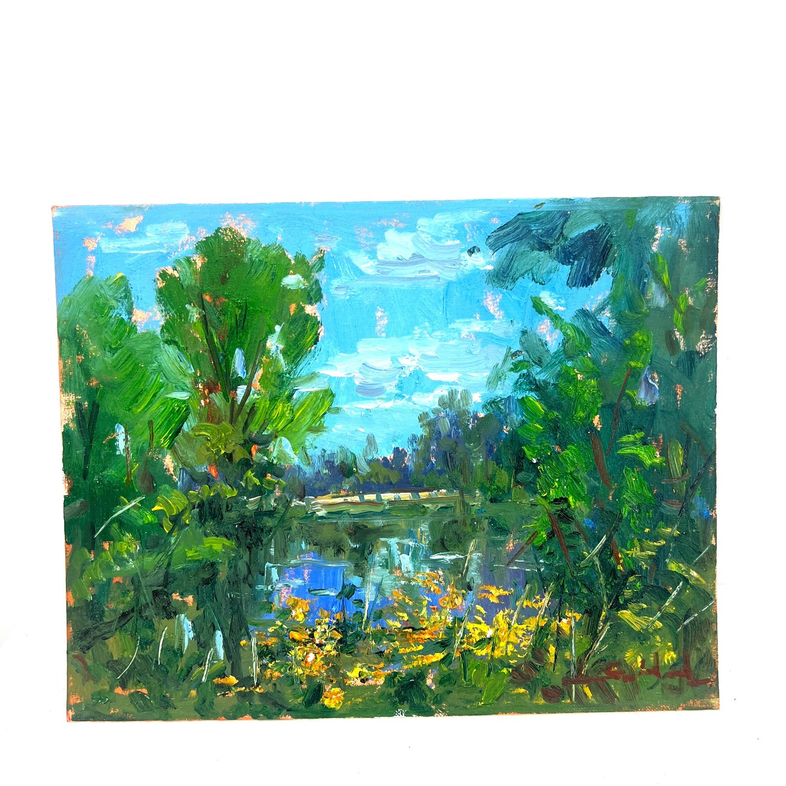 Original Artwork Study 11”x14” Oil Canvas Panel Full Bloom Tadeusz Seidel