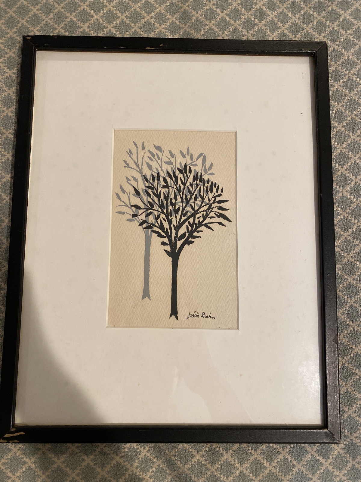 Judith Shahn Watercolor Painting Signed (Frame Optional – read description)