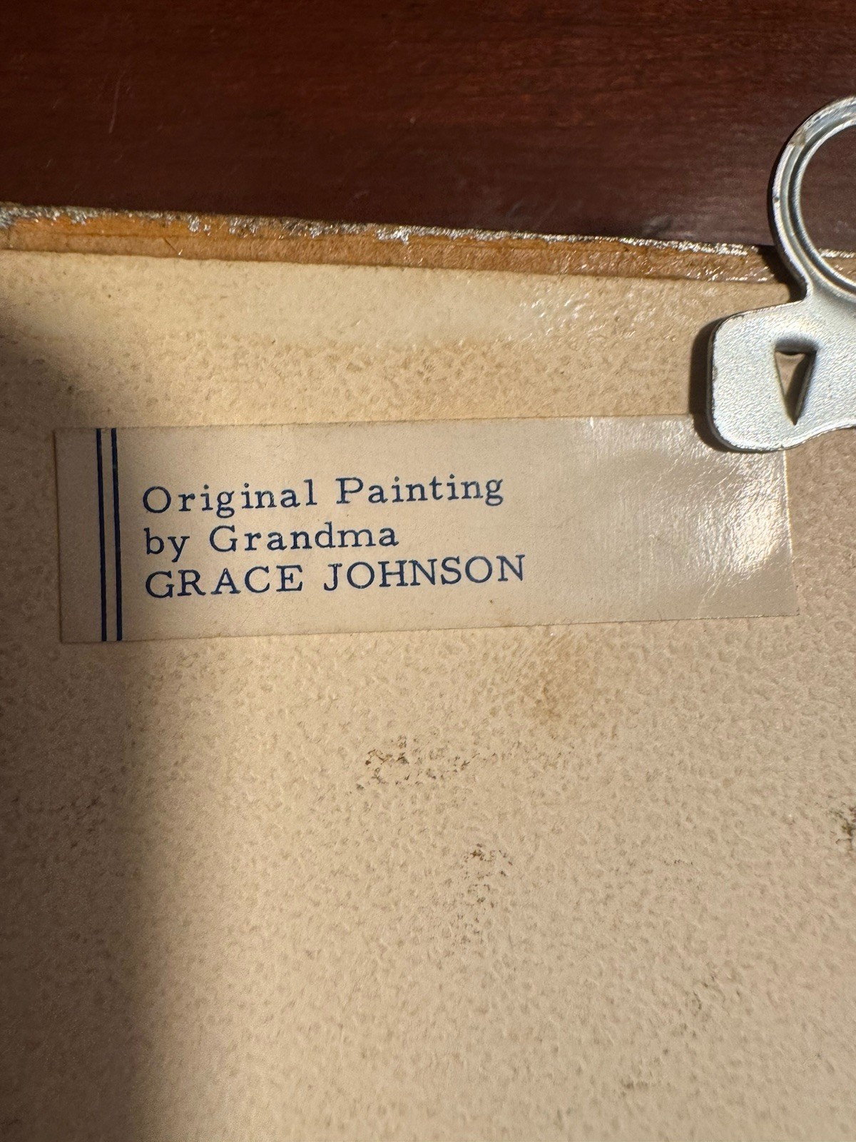 Vintage Miniatures Mini Set of 2 Oil Paintings By Grandma Johnson c. 1970’s – 4”