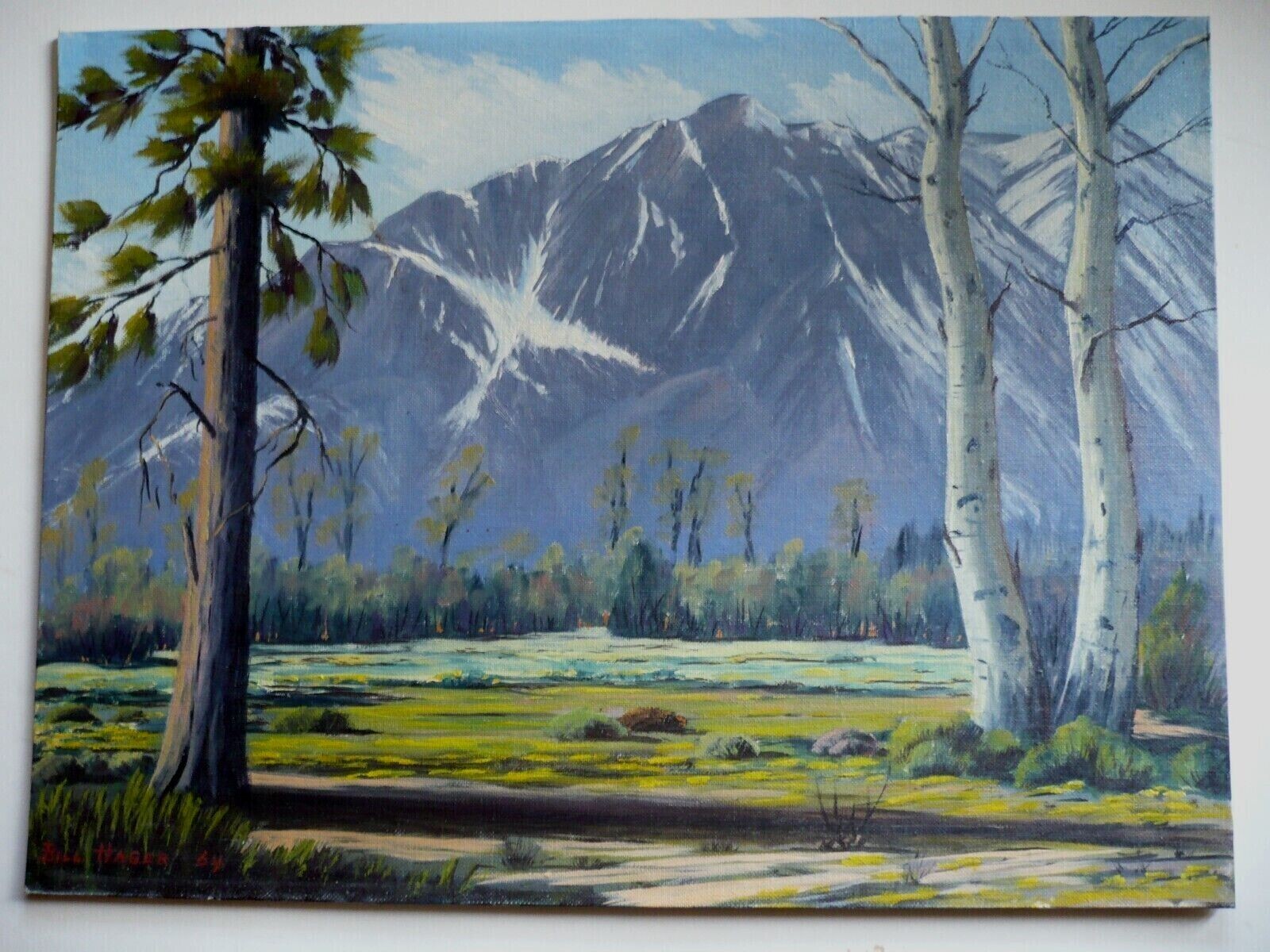 BILL HAGER, LISTED CALIFORNIA CA PLEIN AIR MOUNTAIN LANDSCAPE IMPRESSIONIST OIL