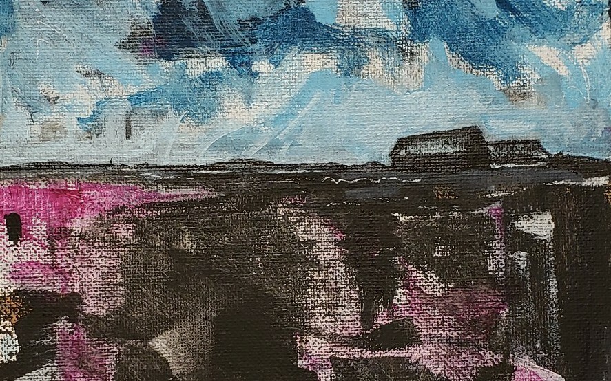 No.410 Original Modern Minimal Contemporary Landscape Painting By K.A.Davis