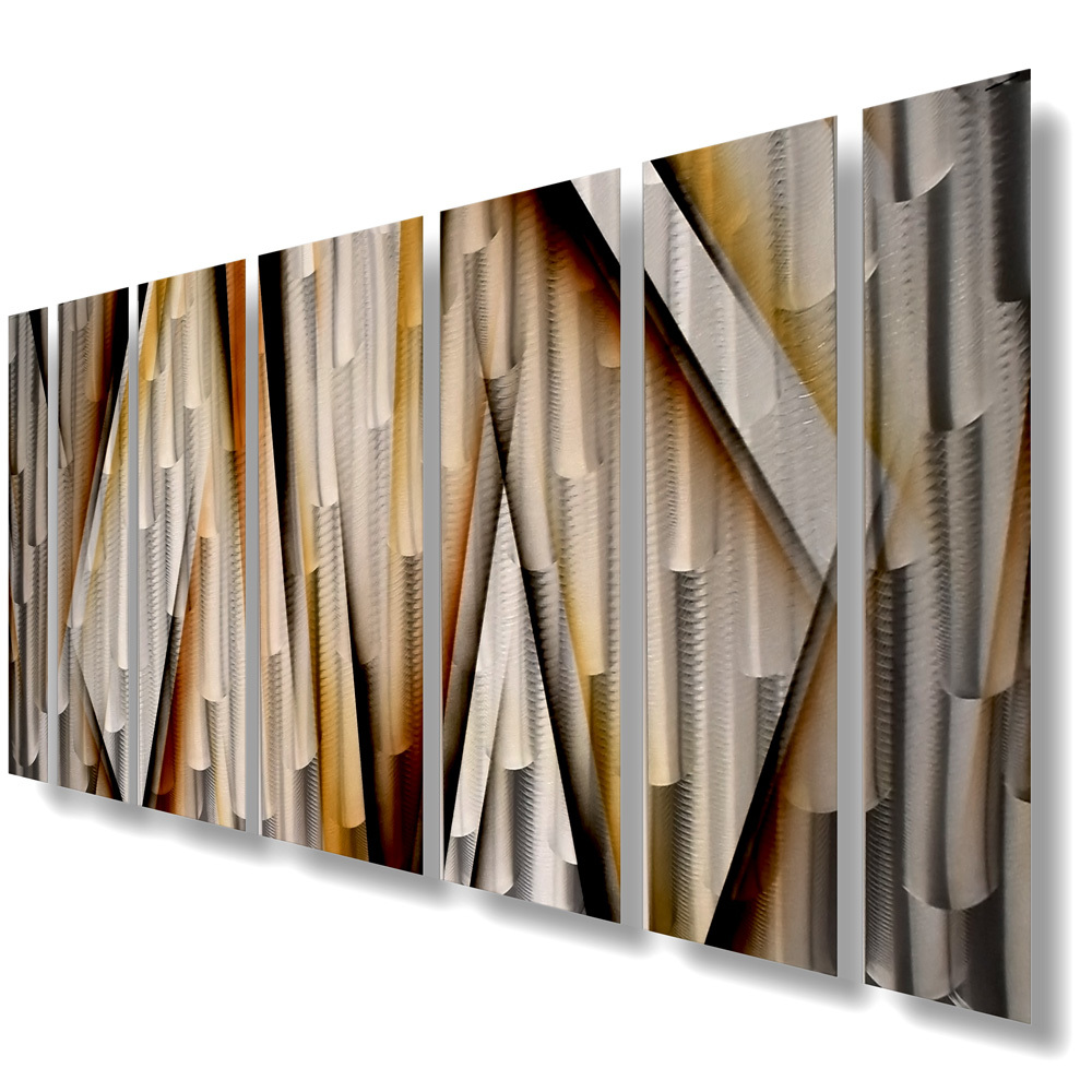 Modern Contemporary Abstract Metal Wall Art Sculpture Brown Painting Home Decor