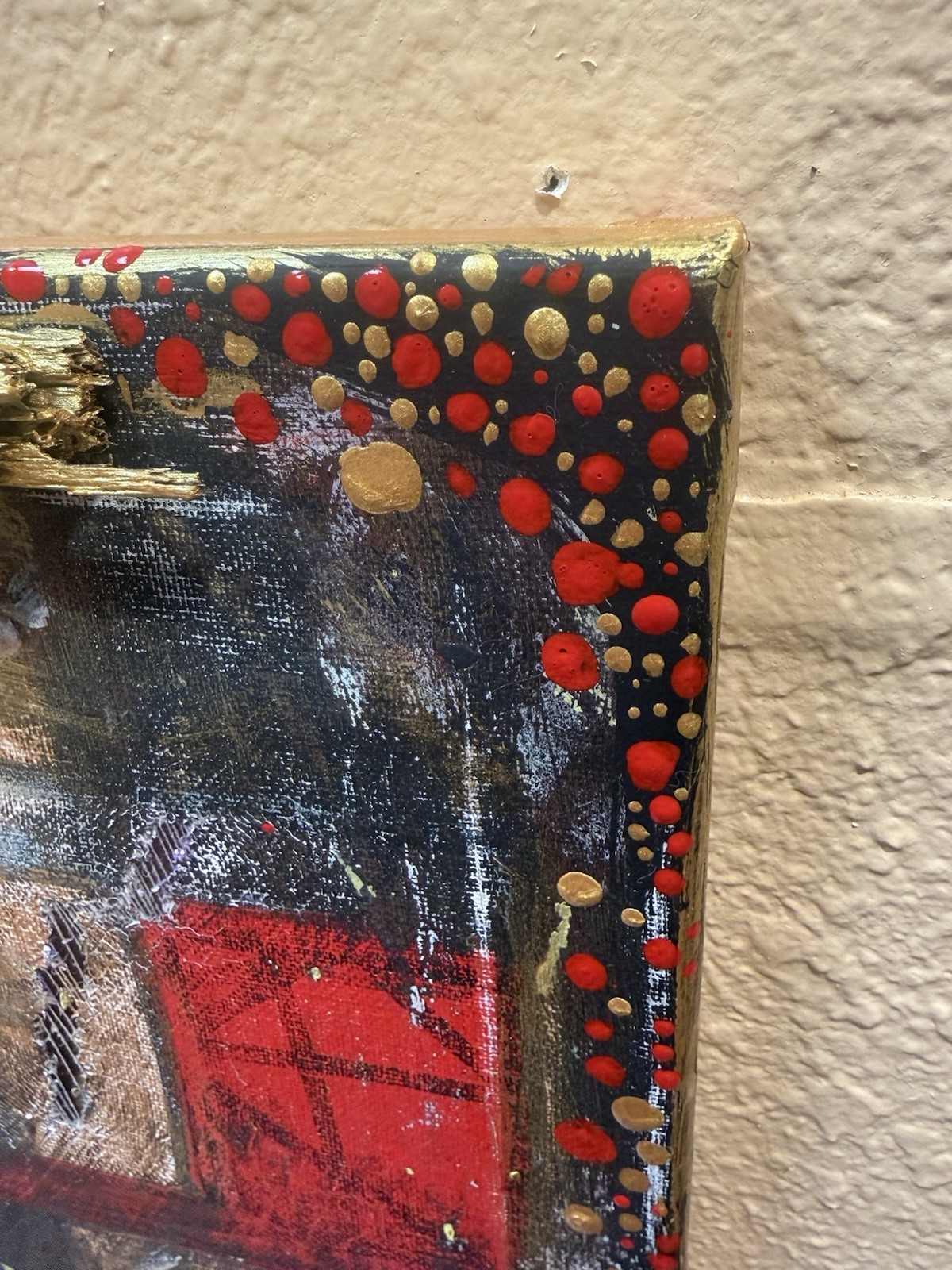 Horror painting original Friday The 13th Jason Abstract Art Mixed Media