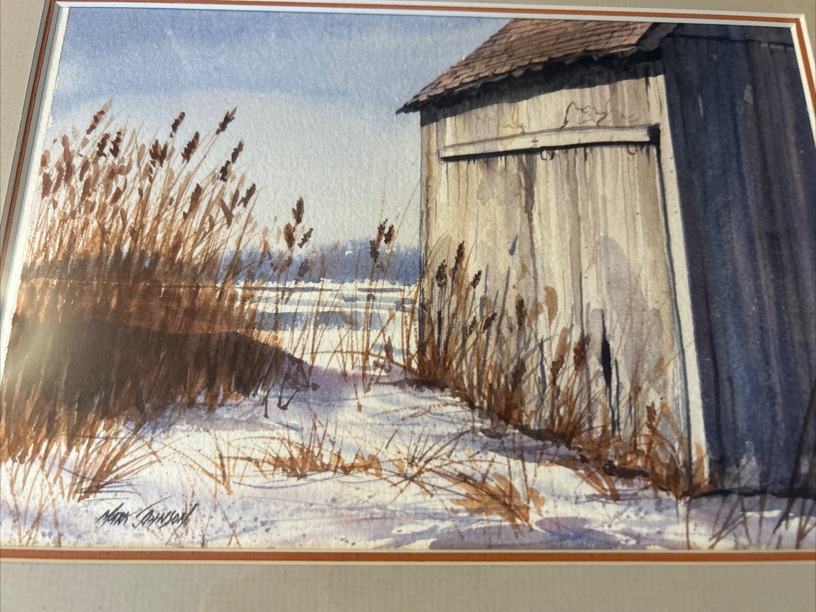 MARK JOHNSON ORIGINAL LANDSCAPEWATER COLOR PAINTING
