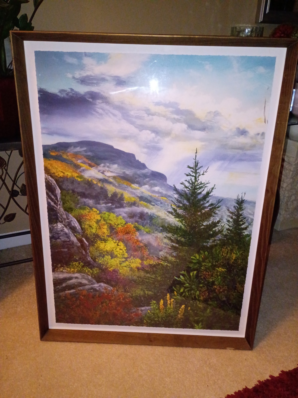 William Mangum Original Watercolor 40×30 Scenic Landscape Hand Signed, Large Art