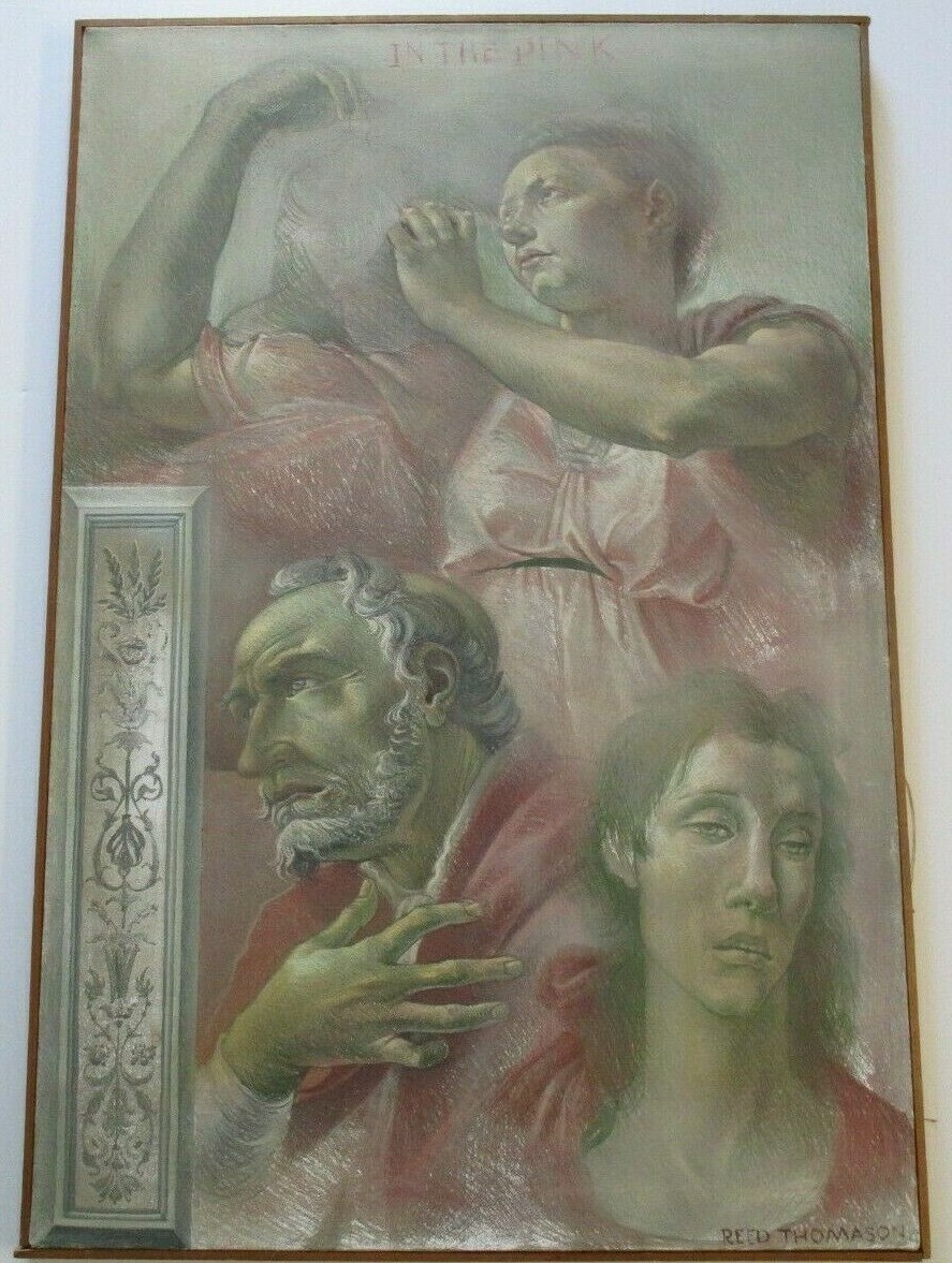 REED THOMASON OLD MASTER STYLE 1950’S PAINTING PORTRAIT MUSEUM QUALITY MODERNIST