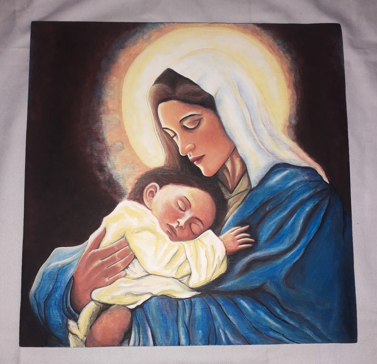 Painting of Mother Mary with Baby Jesus