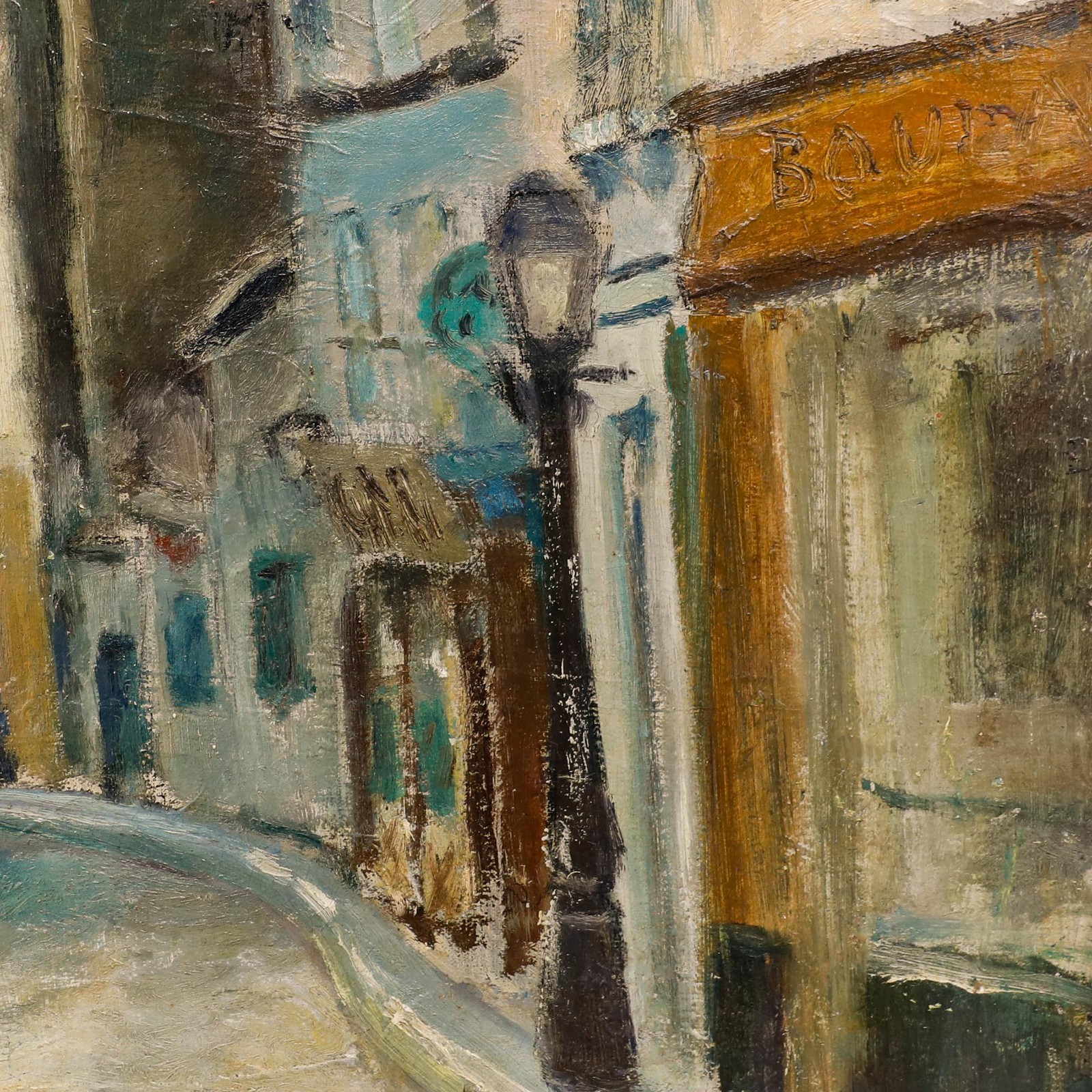 Gabriel Dauchot (1927-2003) – Framed Oil, Rue Norvins in Montmartre
