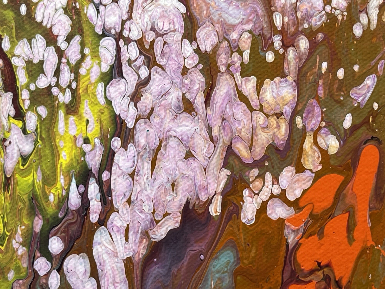 Original Abstract Painting Acrylic on Canvas, 20x10x1.5 Signed OOAK
