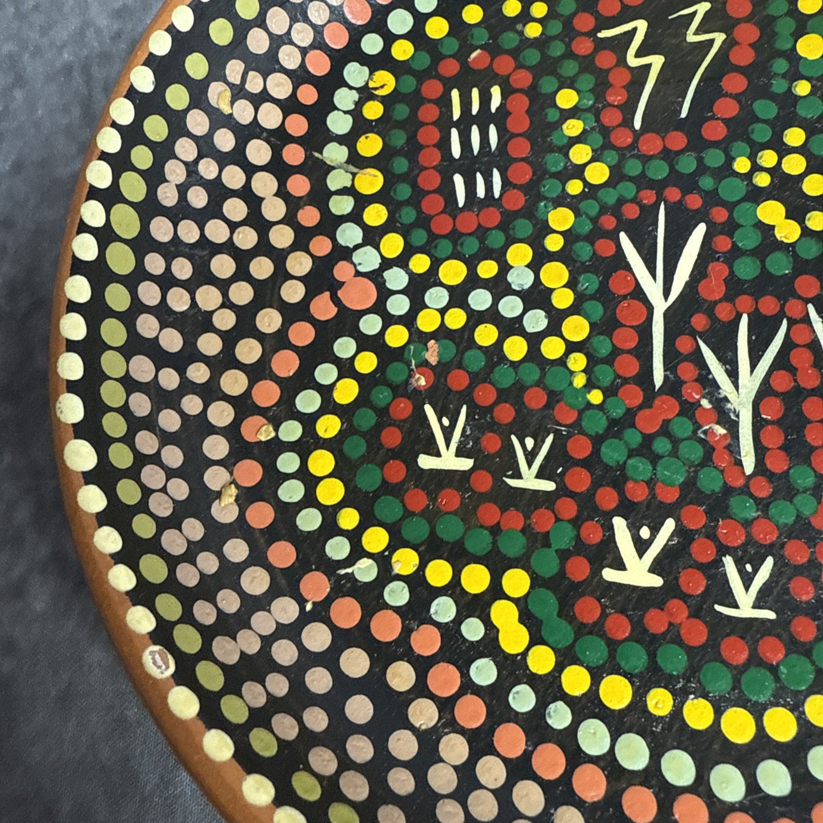 Aboriginalia Hand Painted Art Plate The Dreamtime 6″ Made Australia Aboriginal