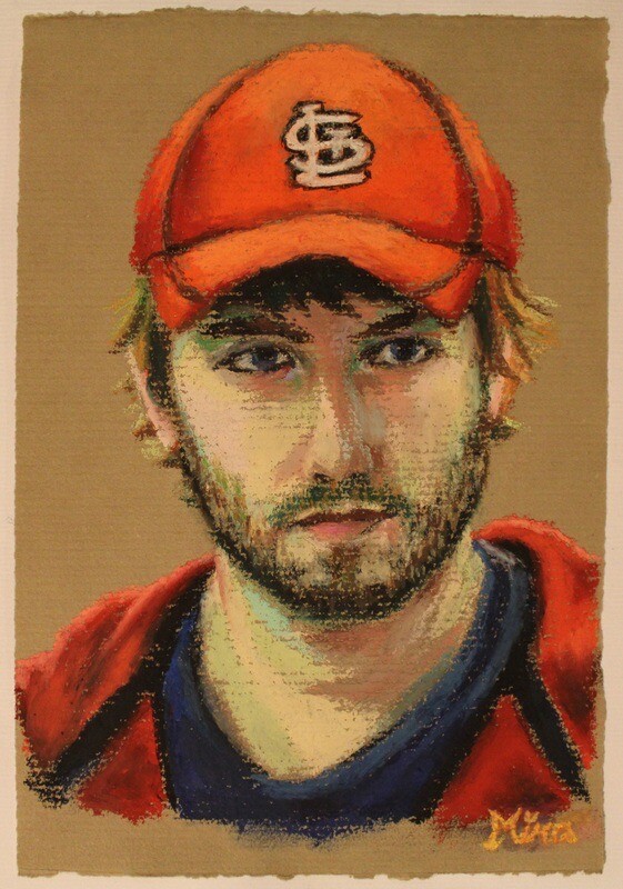 Professional Realistic Hand Painted Custom Oil Pastel Portrait Painting 9 x 12