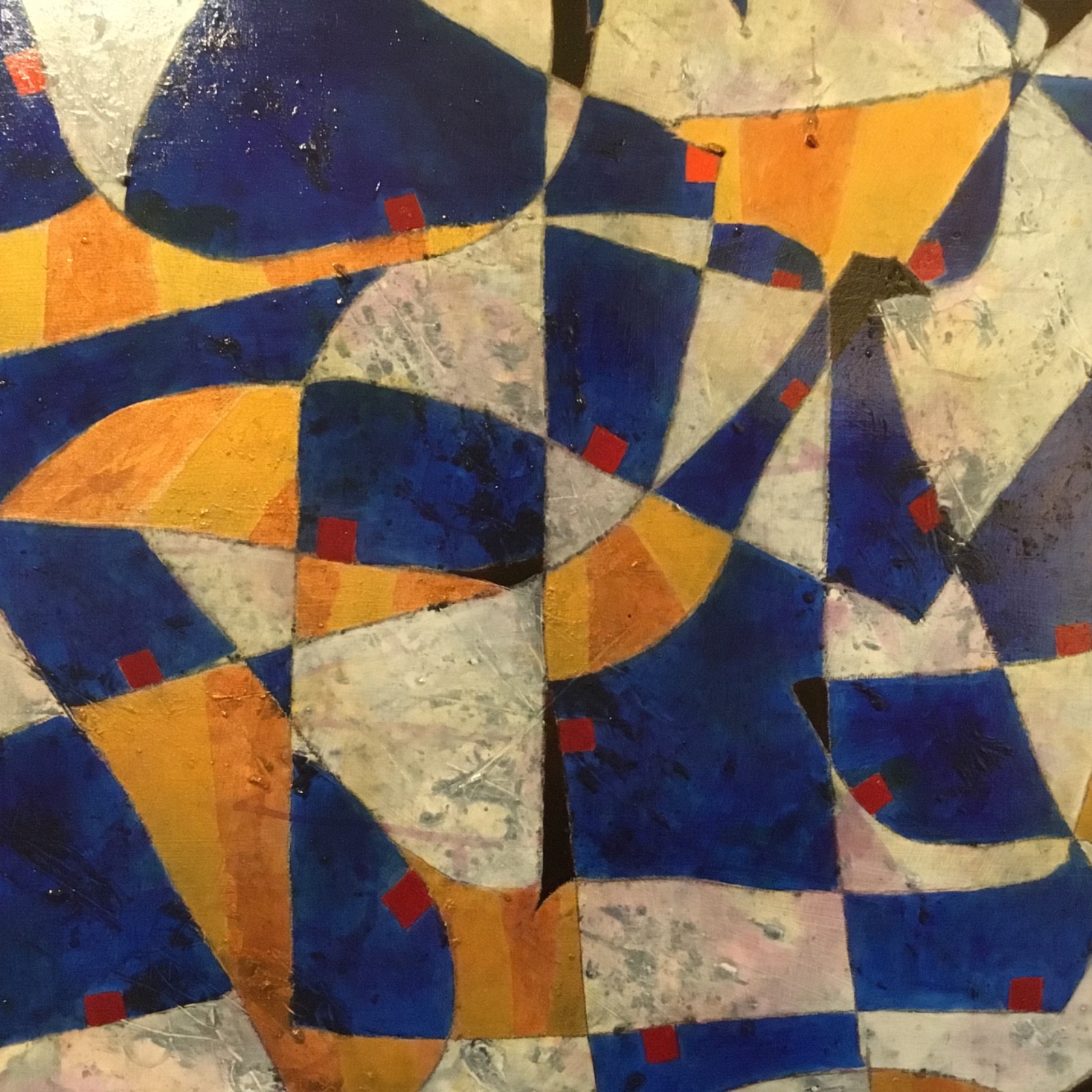 ORIGINAL SIGNED ABSTRACT OIL PAINTING “EMBRACE” 23 1/2” X 19 1/2”