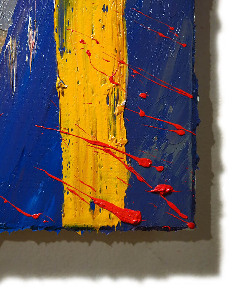 ORIGINAL OIL PAINTING█VINTAGE EXPRESSIONIST ART█SPIRITUAL RELIGIOUS ABSTRACT POP