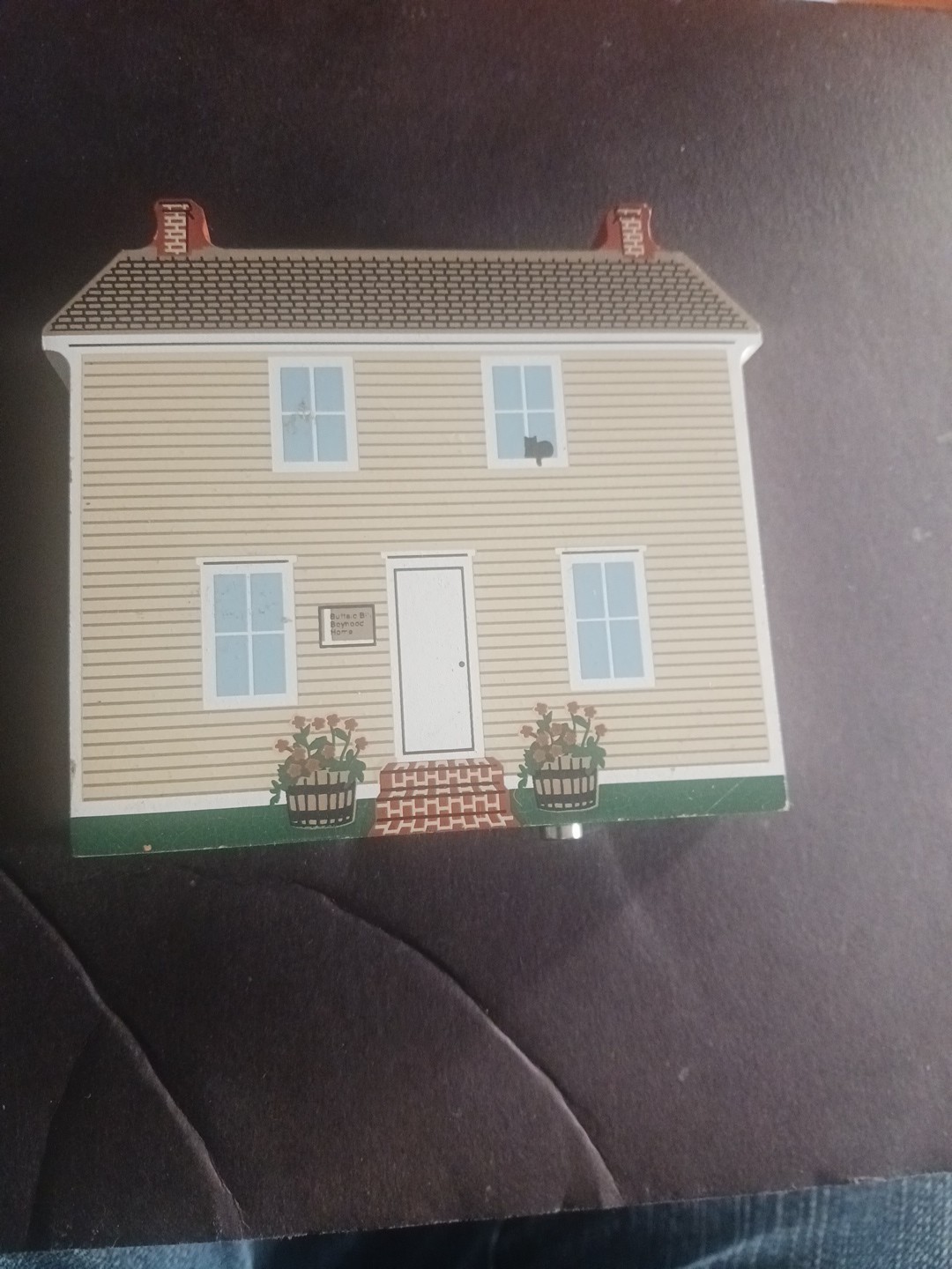 The Cats Meow Buffalo Bills Boyhood Home, Wyoming Wooden Signed 2001