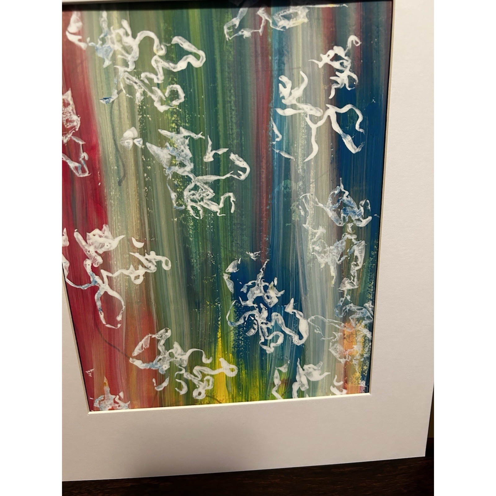 Original 11X14 Abstract Expressionism Wall Art PAPER Titled Colorful Illusions