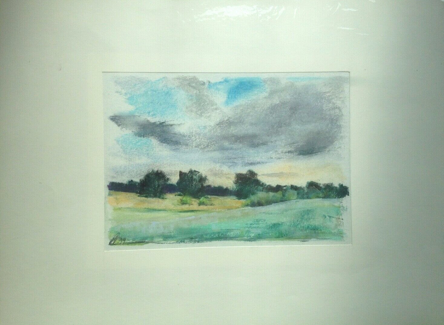 Franz Ehmke *1928 -2018 DDR Painter ° «Fields near Lübars» 21.6.1999
