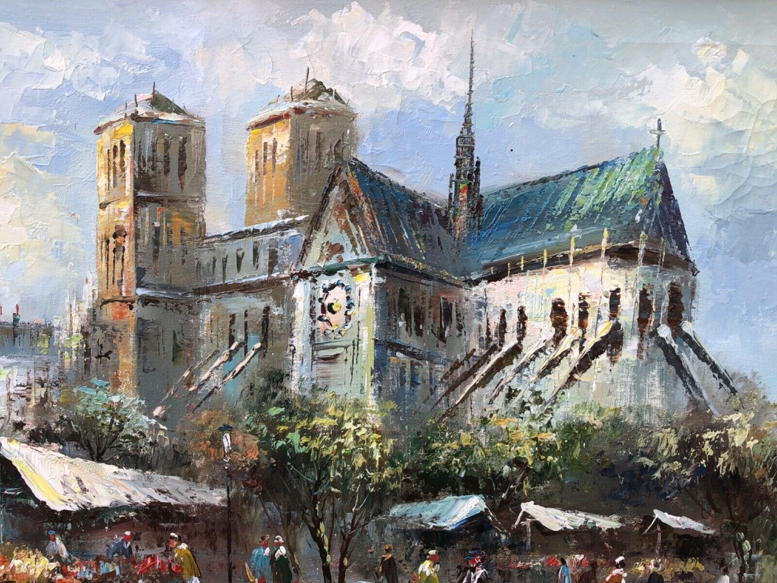 Caroline C Burnett (1877-1950), Original Impressionistic Oil Painting. Signed