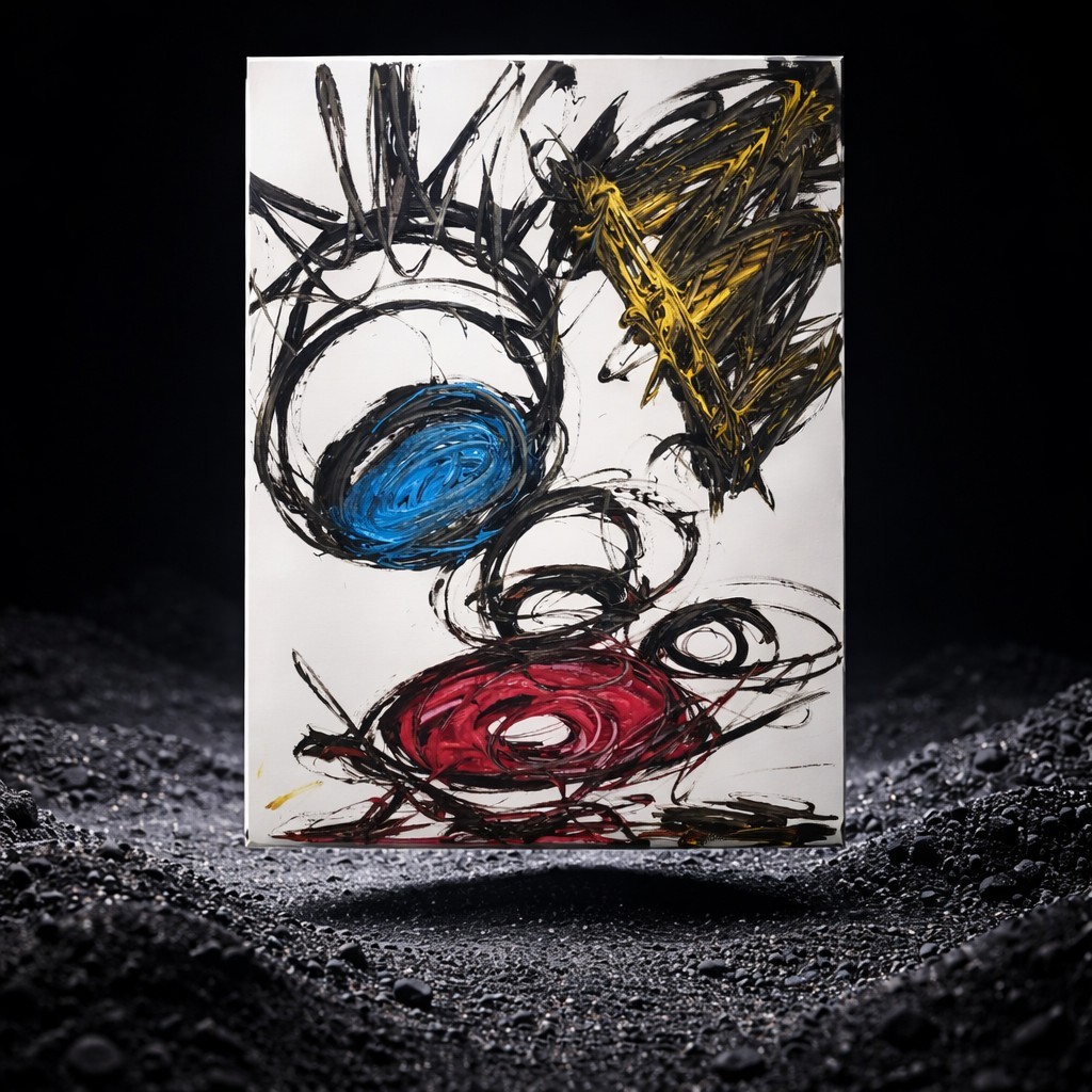 Trey Coppland, Shane Abstract Acrylic Painting, 24+30 in, 2026, Signed