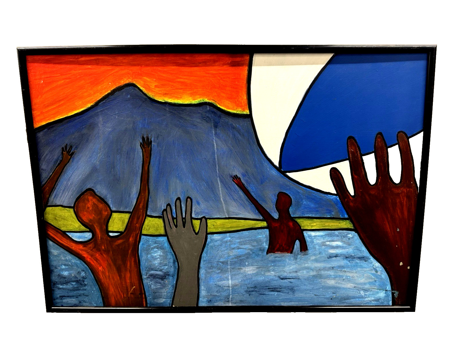 ORIGINAL PAINTING EXPRESSIONIST SURREALISM MINIMALIST LUKE SEAMAN SUMMER