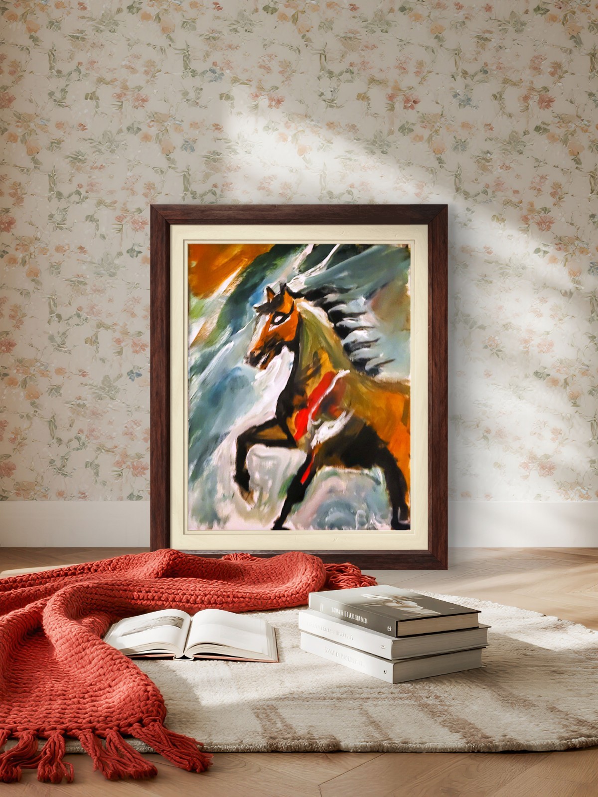 Horse Unique Abstract Expressionism Wall Art Canvas Board 11×14