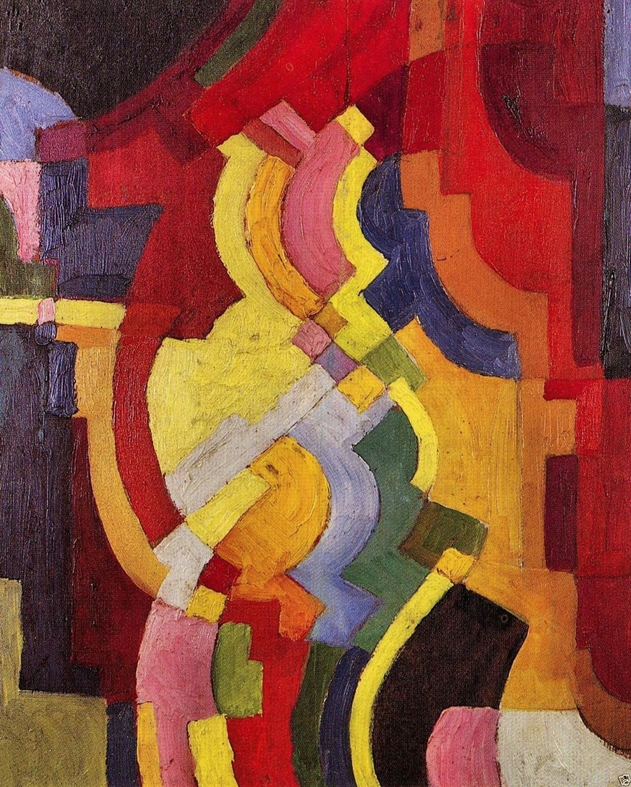 Colored forms (III) by August Macke Giclee Fine Art Print Reproduction on Canvas