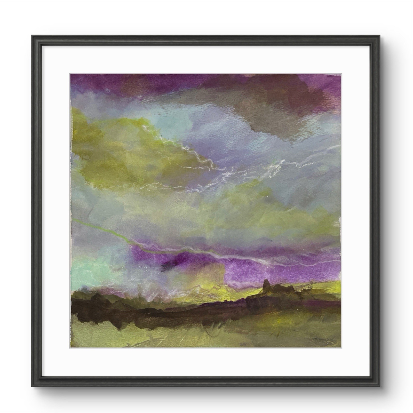 Mary Myers Original Expressionist Seascape Painting on 12×12 140lb water color