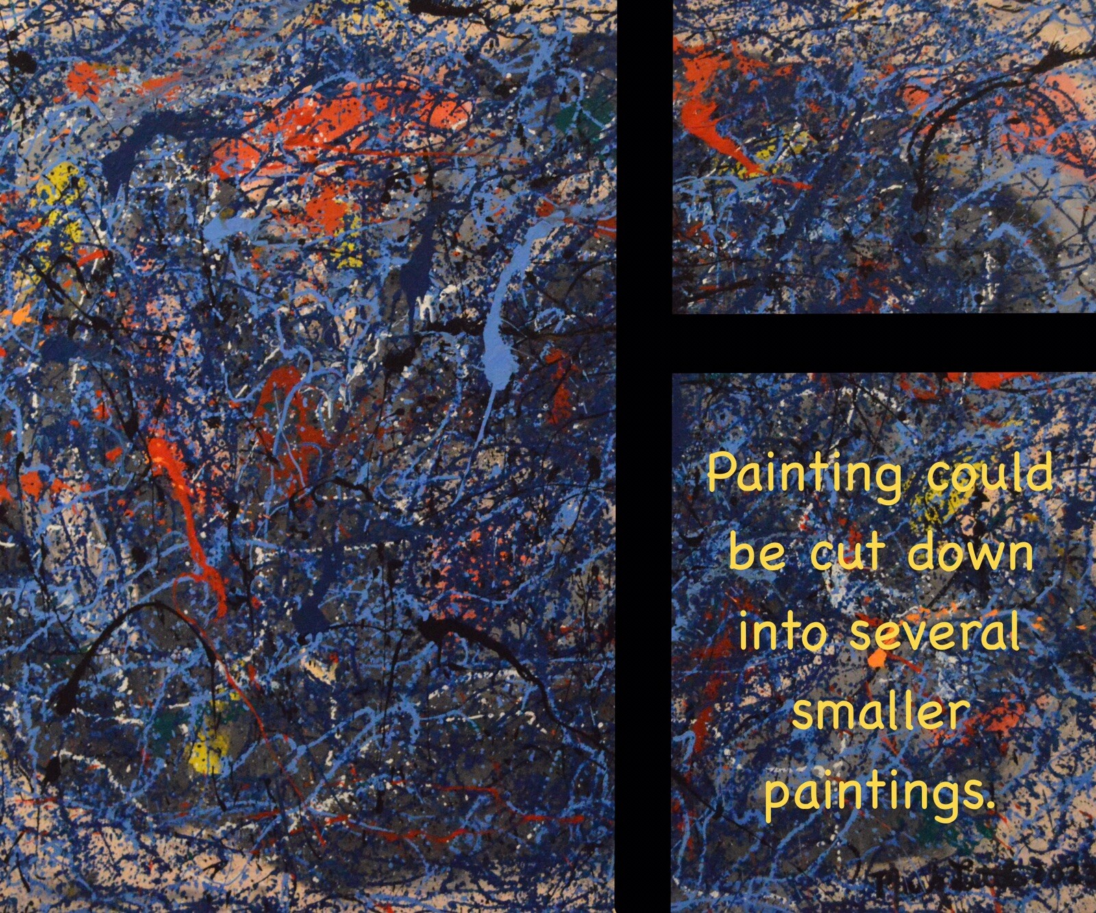 Jackson Pollock style canvas￼￼￼ Painting 81” X 62” XL (6ft. 9in.)Abstract,Modern