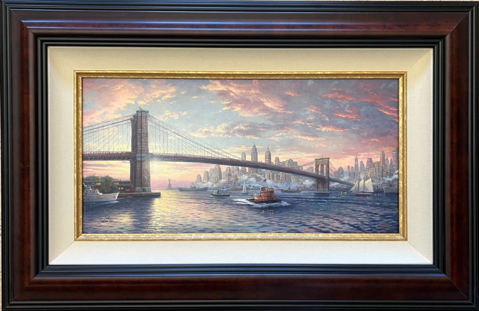 THOMAS KINKADE – THE SPIRIT OF NEW YORK A/P 12″ x 24″ HE CANVAS GICLEE w/COA