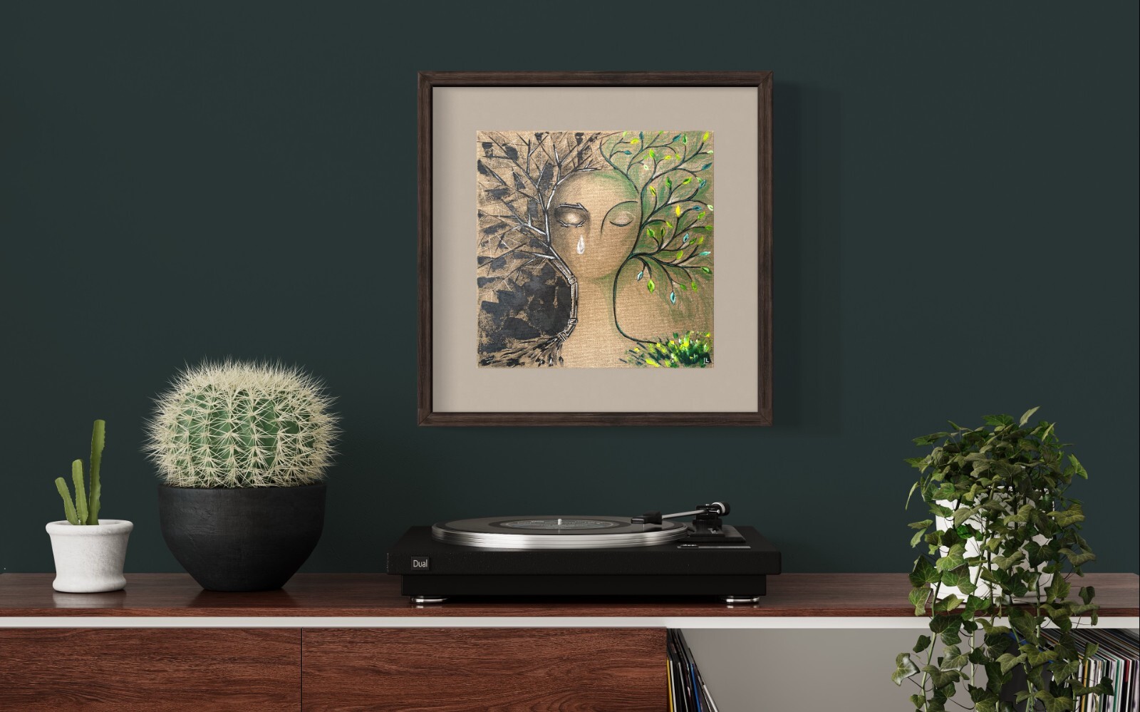 Symbolic Art, a picture about ecology, environmental pollution Art, nature image