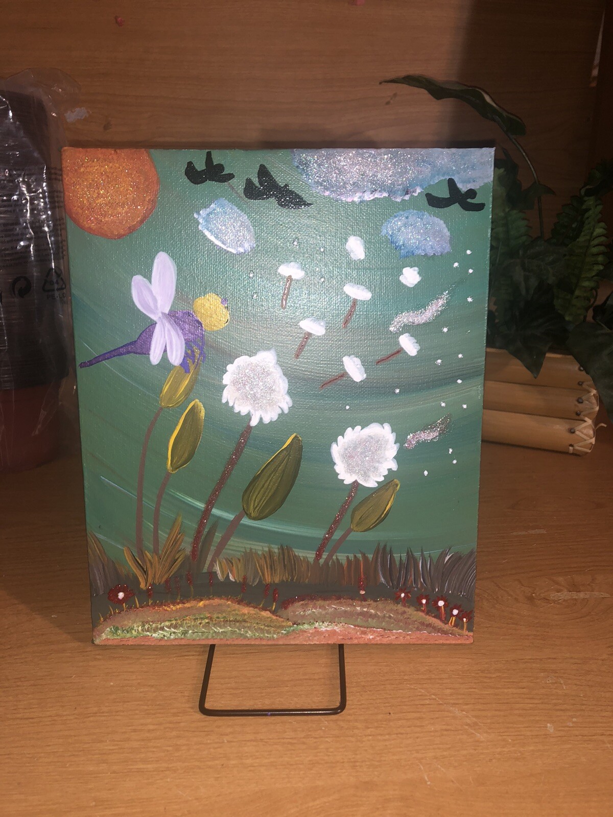 Make A Wish Dragonfly 8×10 Canvas Original Painting
