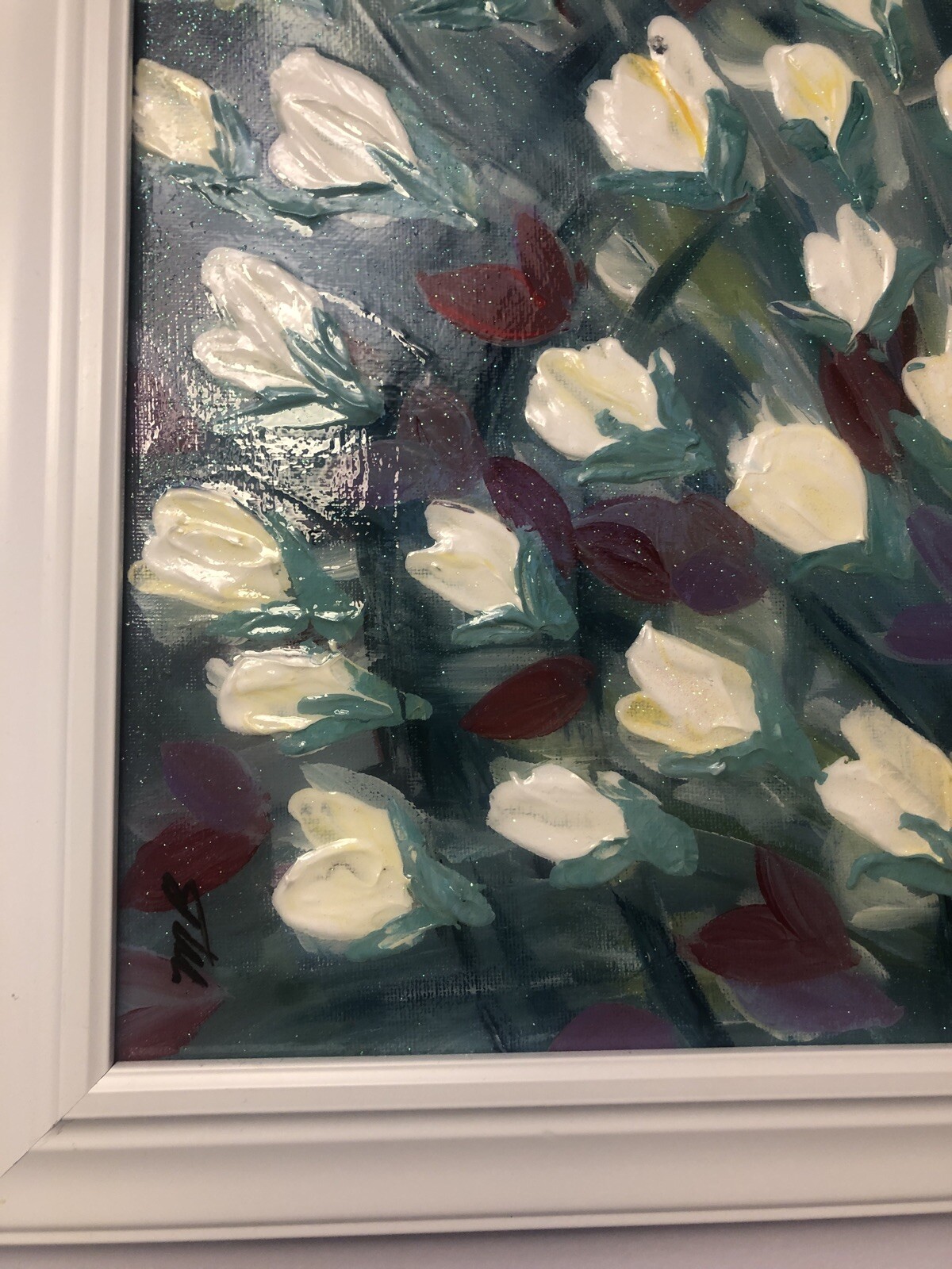 ‘Spring’ Hand Made Original Abstract Flower Painting 12” X 12”