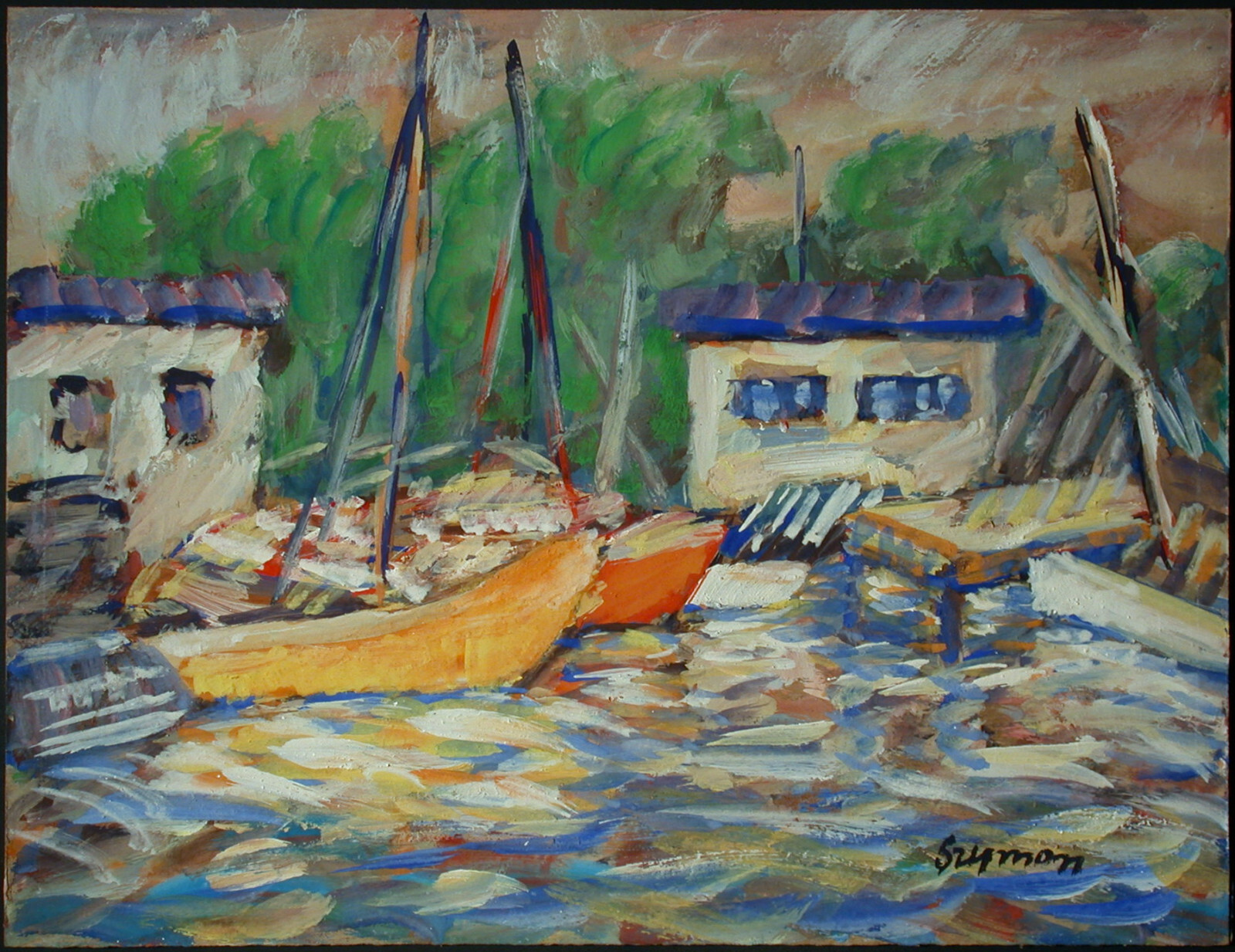 Szymon Szumiński (1936-1986) sailing port in Szczecin / Szczecin.