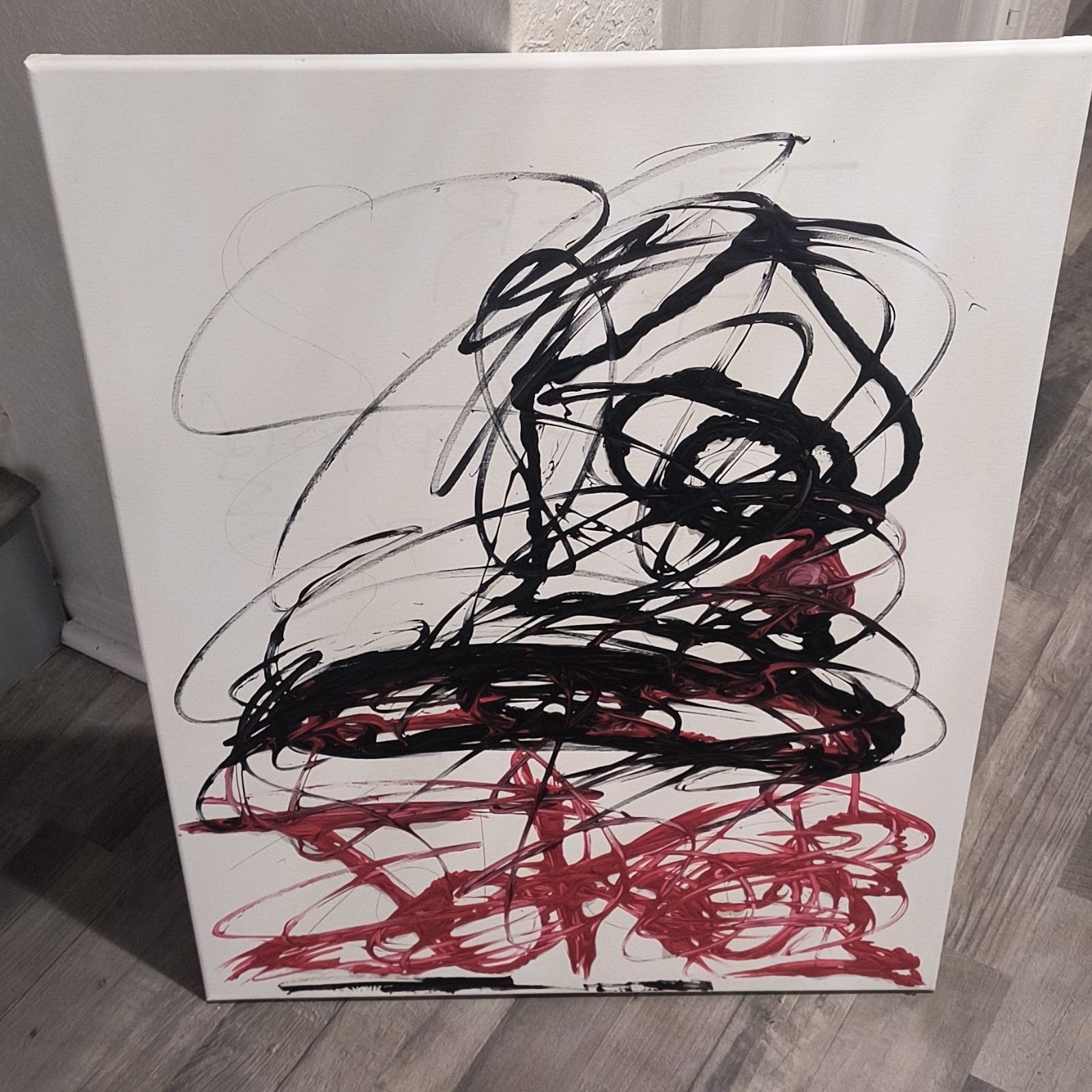 Trey Coppland, Joker Abstract Canvas Painting, 24+30 in, 2026, Signed