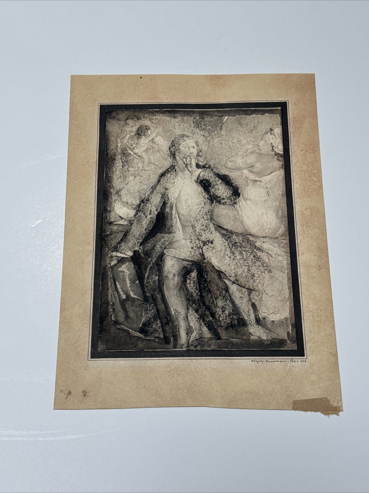 Grigory Gluckmann Painting Antique 1920’s 1929 Paris Portrait Famous Listed Rare