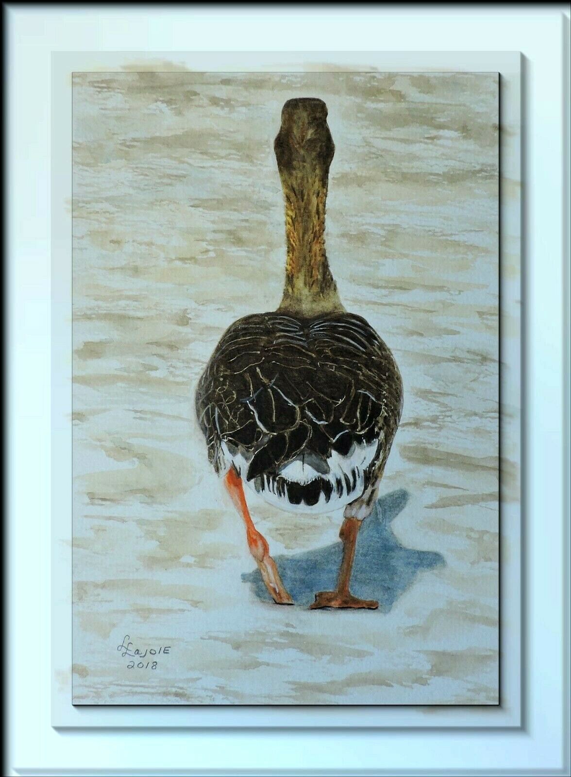 «Humph» Original Watercolor Painting Wildlife Bird Duck Humor Strutting Flipping