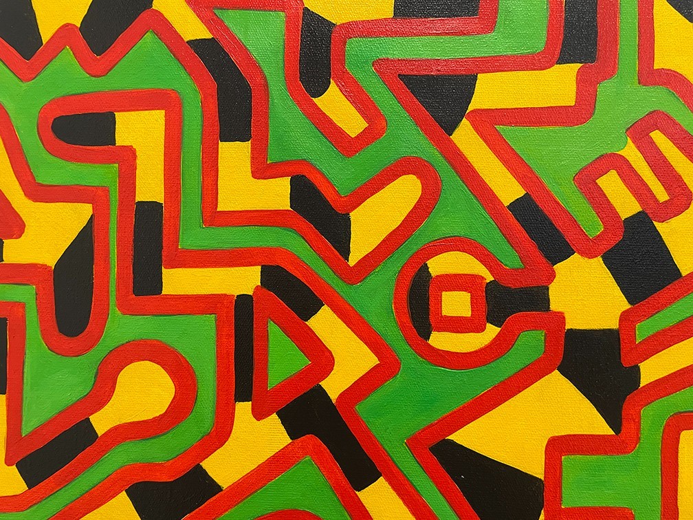 Keith Haring Painting – NYC ART SCENE * African colors
