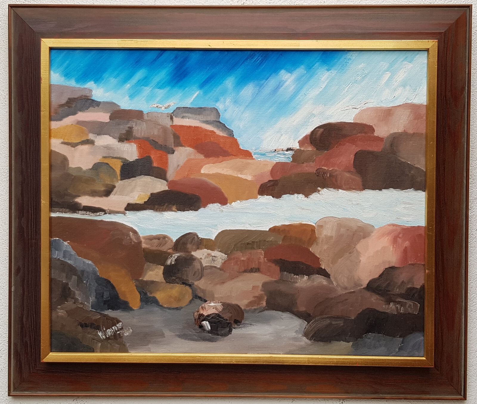 Abstract oil painting painting oil painting masterpiece landscape sea 1978 319