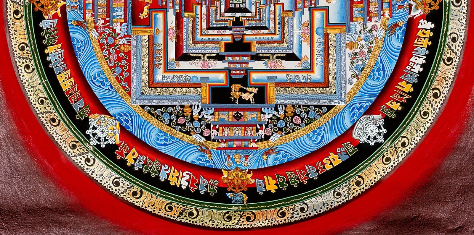 Eternal Time Cycle: Kalachakra Mandala Painting | Hand-Made | Authentic -A79426