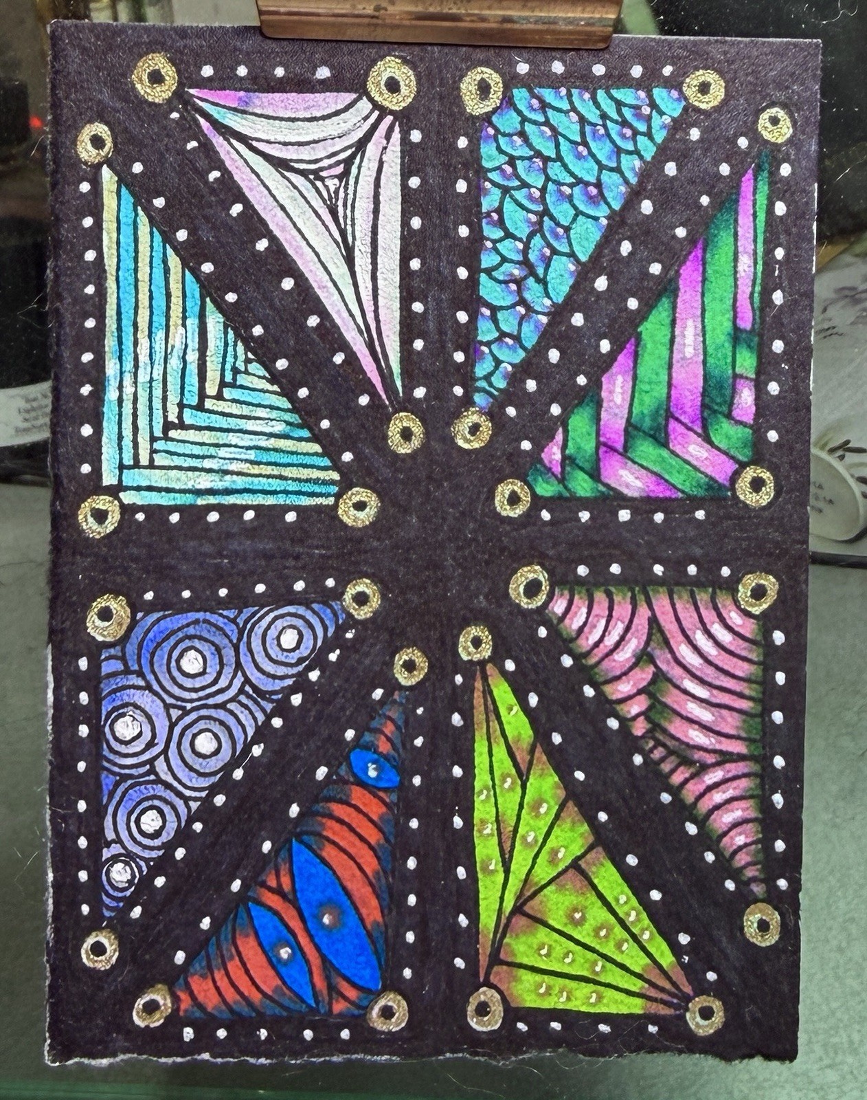 ACEO Flag Me Down by C Autumn Trapp ATC Original Art