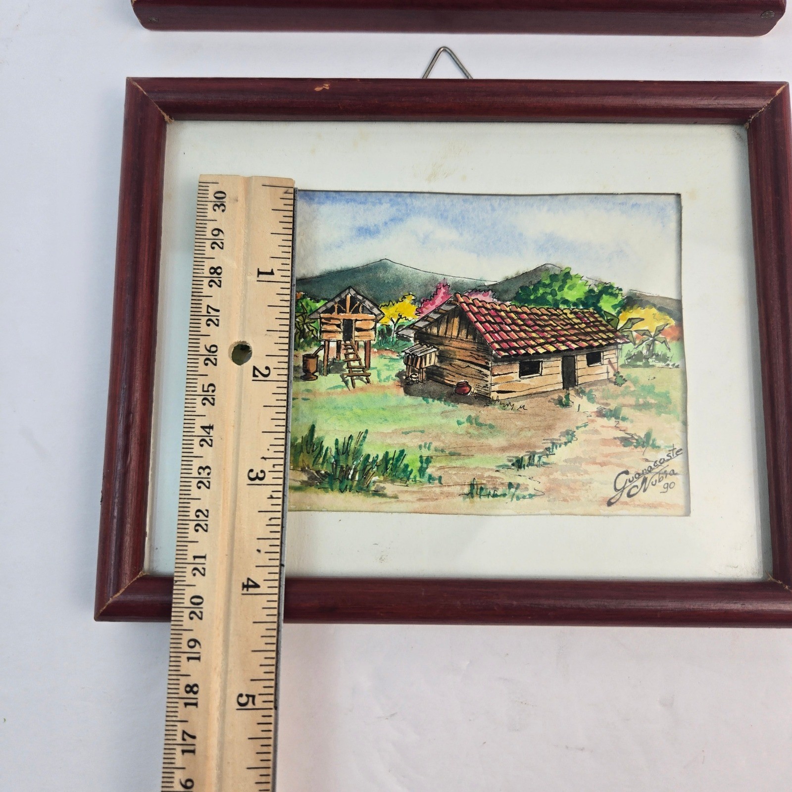 Set of 2 Vintage Guanacaste Costa Rica Watercolor Paintings Nubia 1990 Signed