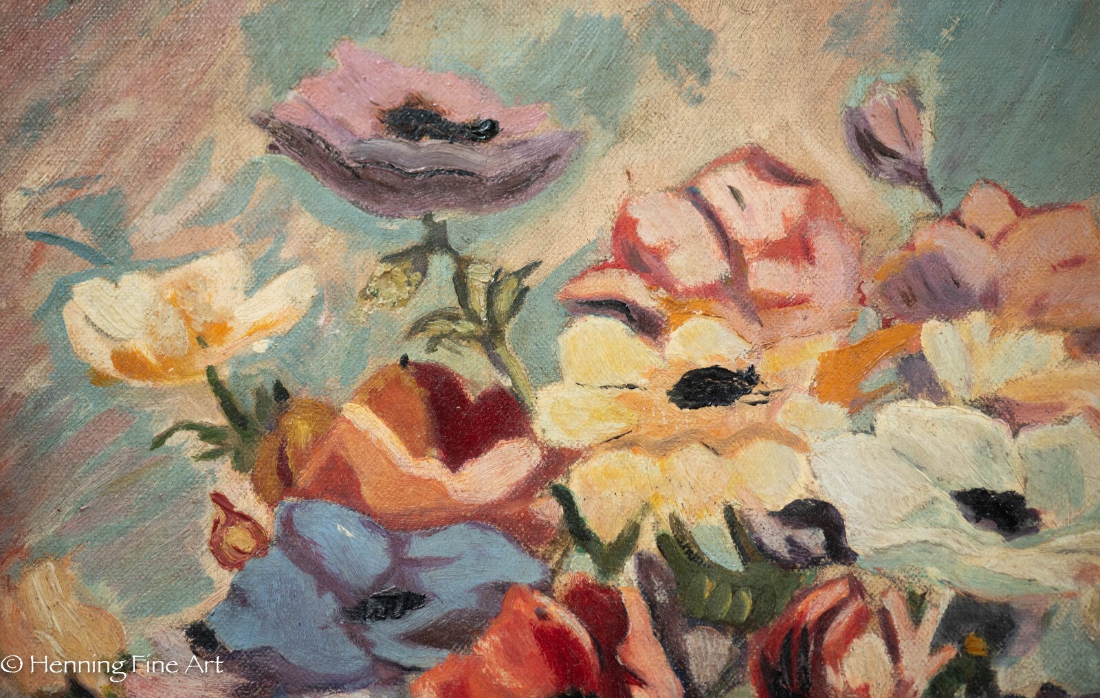 Stunning Vintage Impressionist Oil Painting Floral Still Life Jacob Zuidervliet