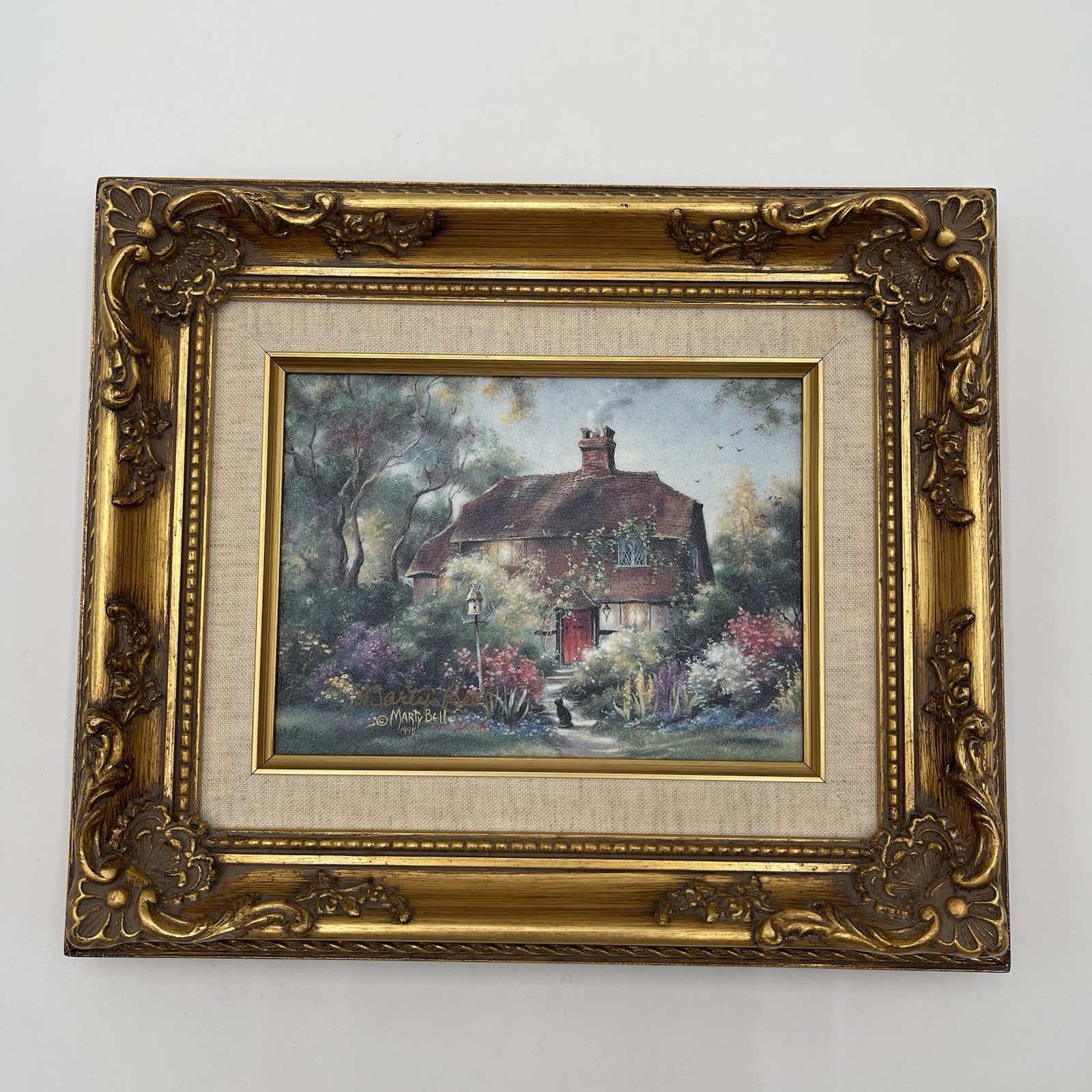 Marty Bell «Tuck Away Lodge”Limited Edition Canvas Transfer Hand Signed COA