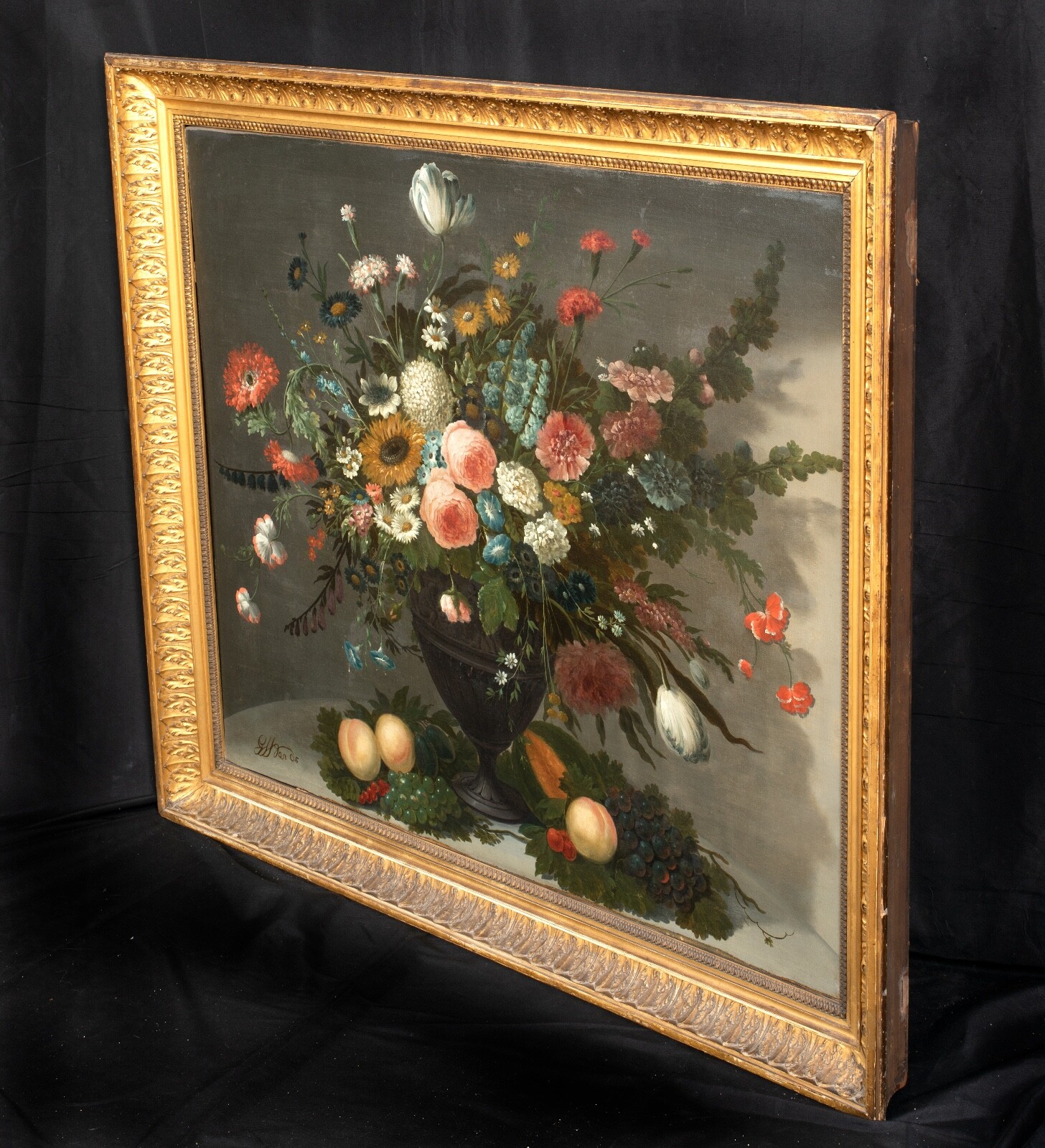 Large 18th Century Dutch Old Master Still Life Flowers – Jan VAN OS (1744-1808)