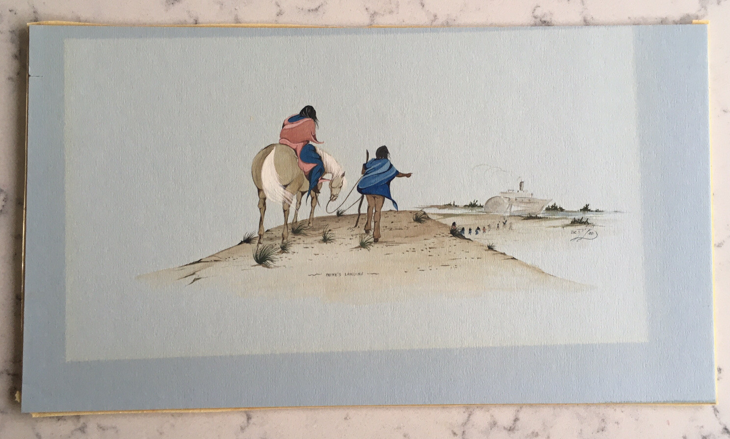 JONNY HAWK JOHNSON SCOTT ORIGINAL PAINTING SEMINOLE CREEK PAYNE’S LANDING