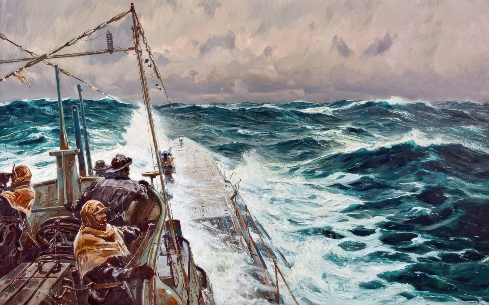 Claus Bergen German Submarine Reproduction – Giclée Canvas/Paper/Stretched