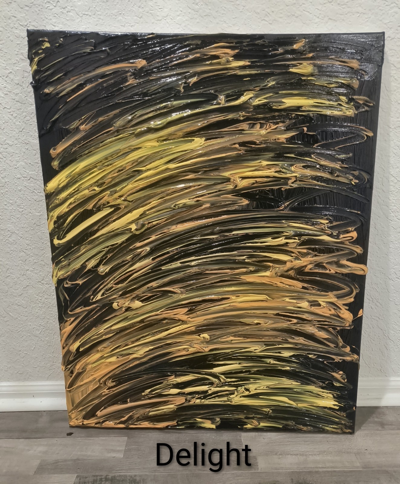 Trey Coppland, Delight Abstract Acrylic Painting, 24×30 in, 2026 Signed