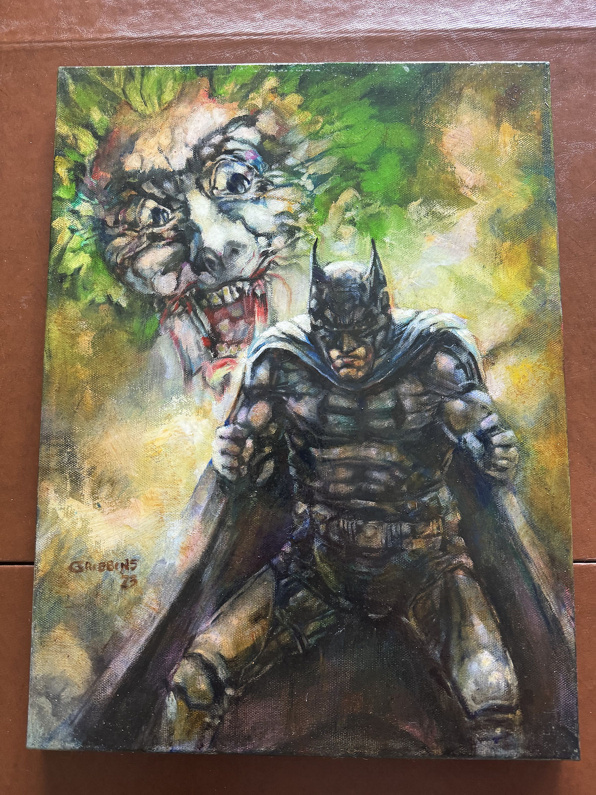 Batman & The Joker Oil Painting on 12×16 Canvas