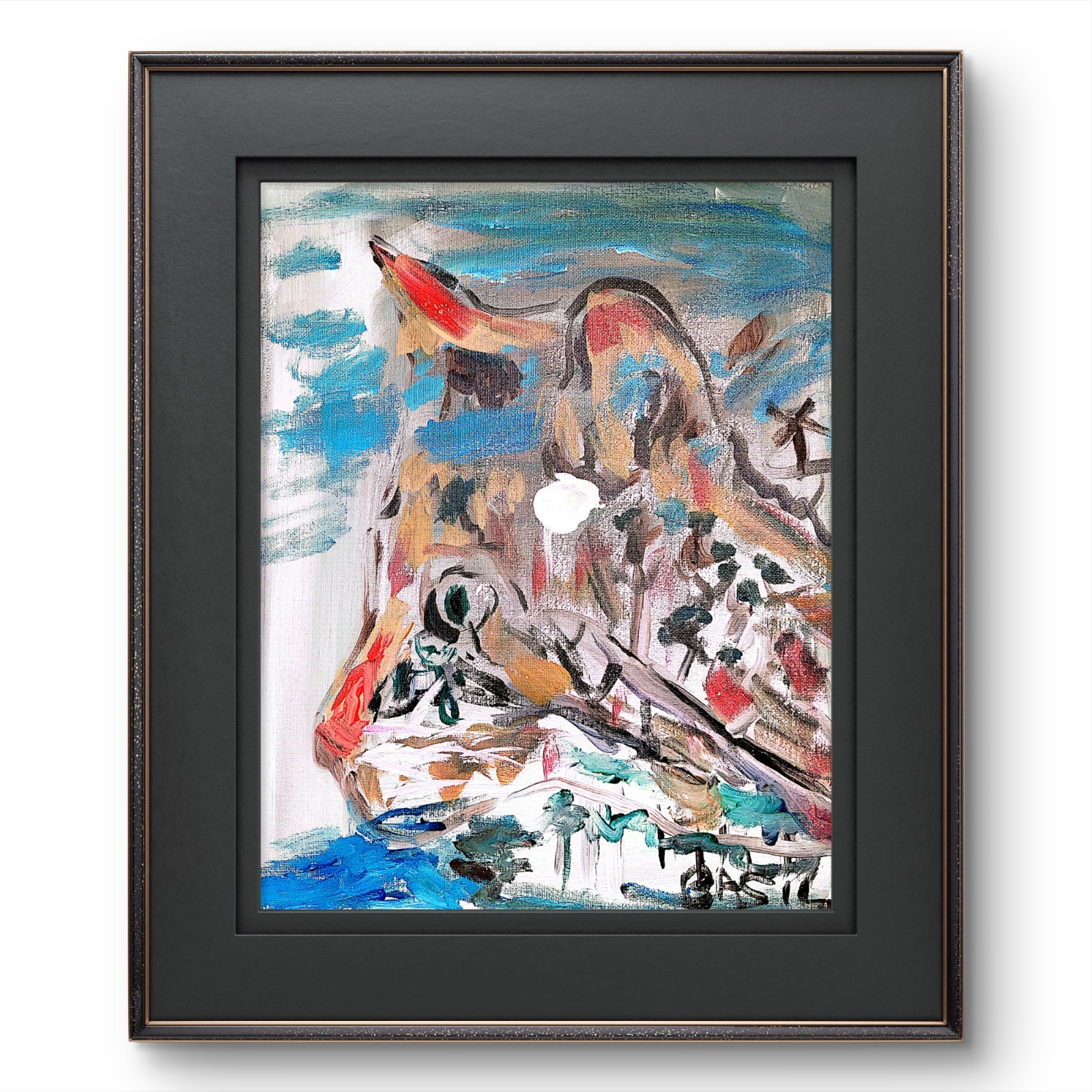 Wildcat Colorful Modern Art Acrylic Painting On Canvas
