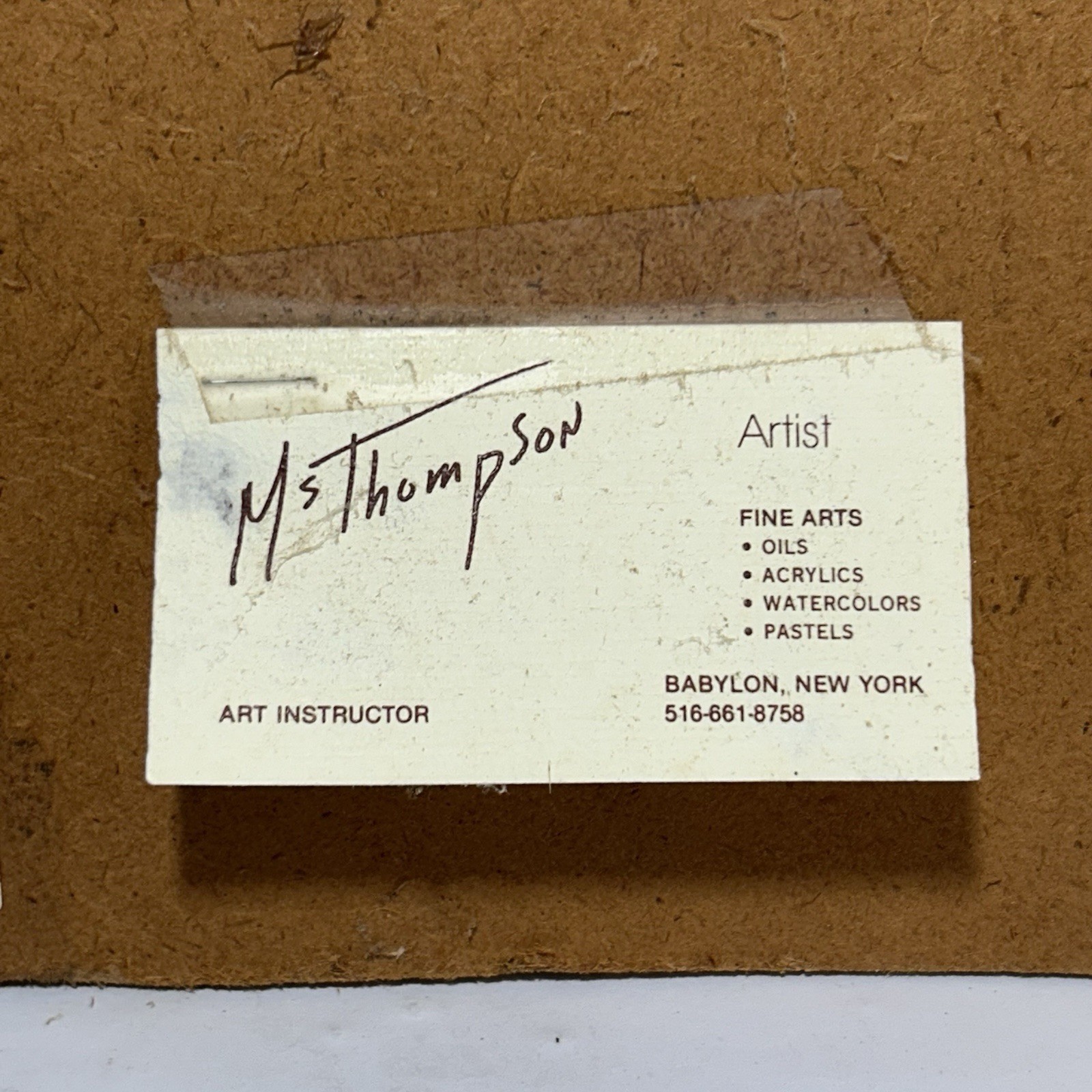 1986 Original Mary Thompson Abstract Modern Art Painting Acrylic Impasto Vintage